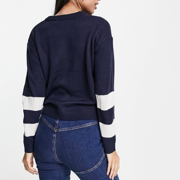 NWT ASOS | Striped Sleeve Sweater - Picture 2 of 5